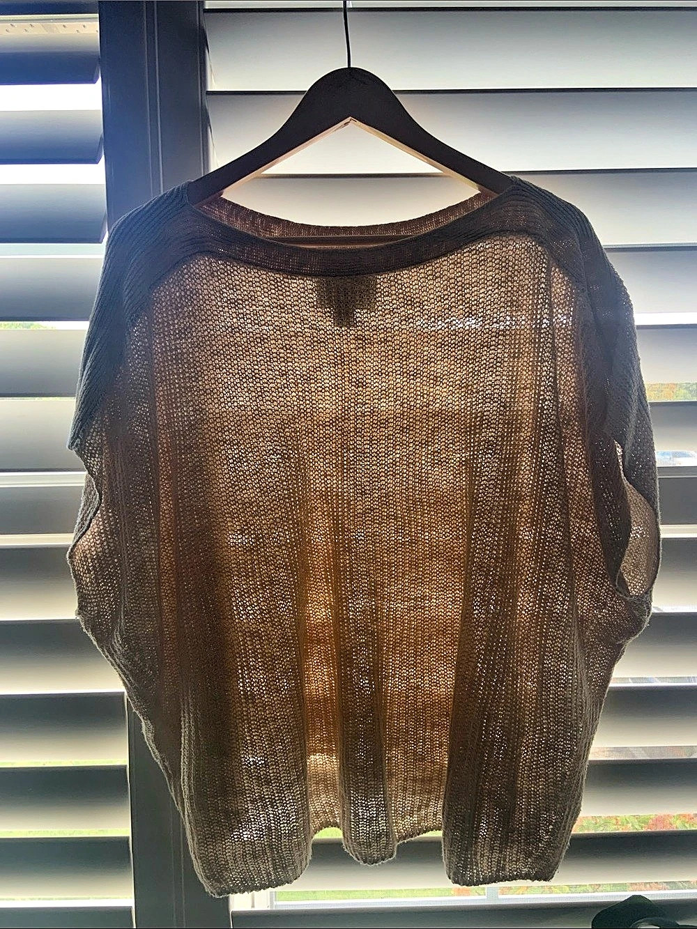 Roots Open Knit Crew Neck Sweater Large
